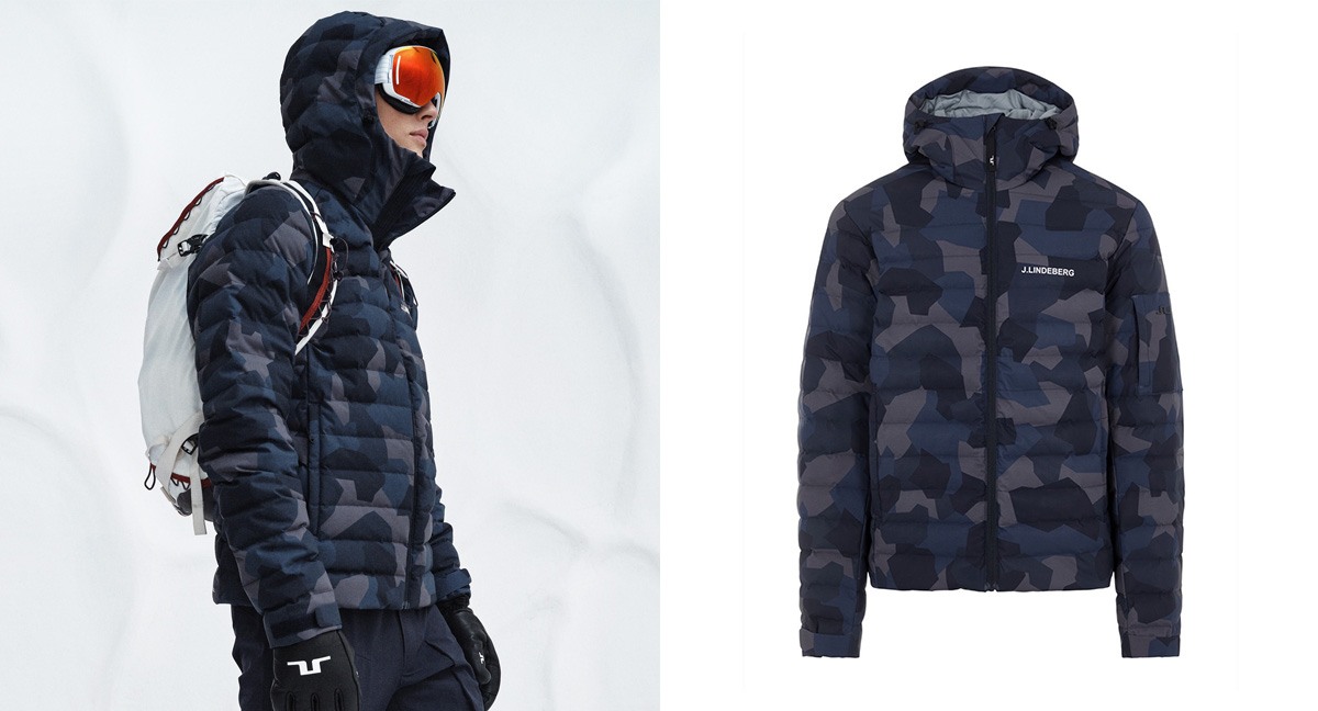 JLindeberg Thermic SkiDown Jacket Navy Camo