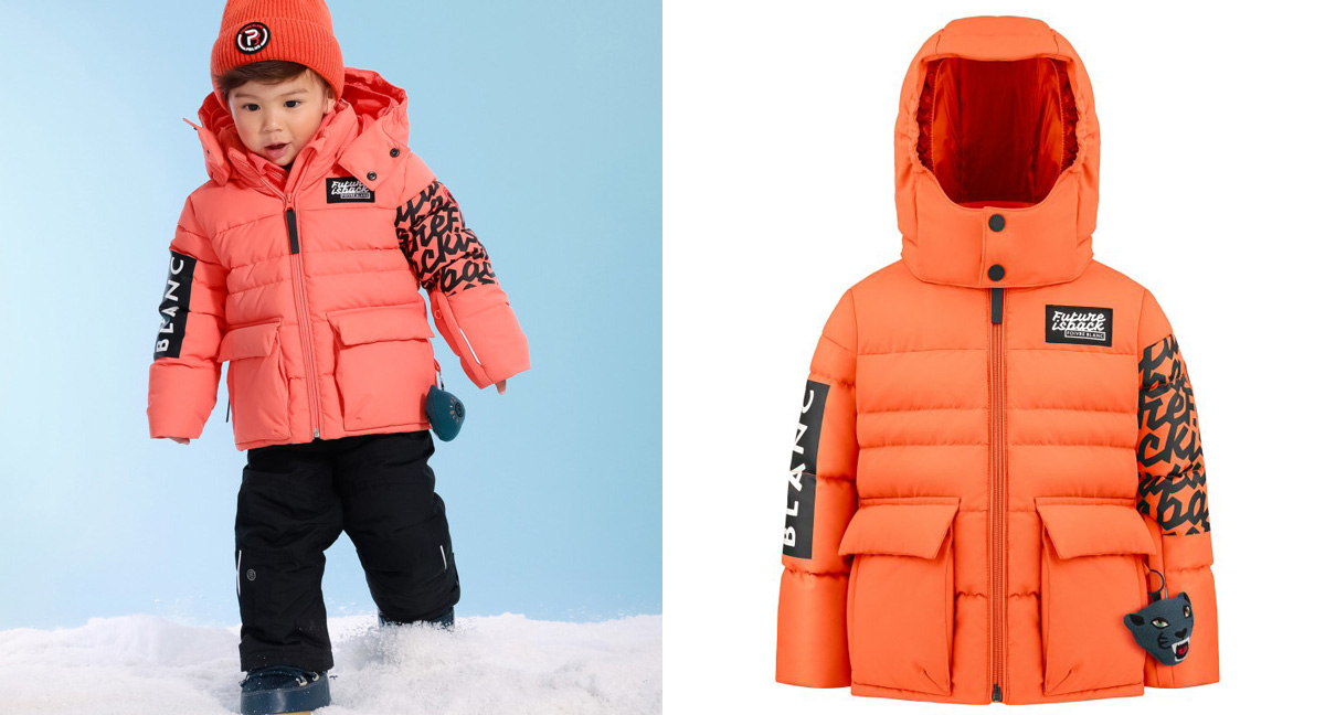 POIVRE BLANC BABY BOYS SKI JACKET MANDARIN ORANGE